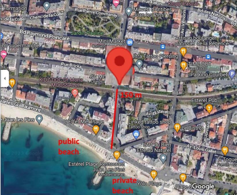 Stylish White And Red Apartments Juan-les-Pins Exterior foto